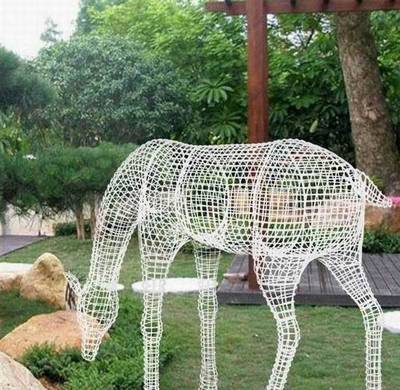 重慶鐵藝編織雕塑 鏤空鹿子雕塑