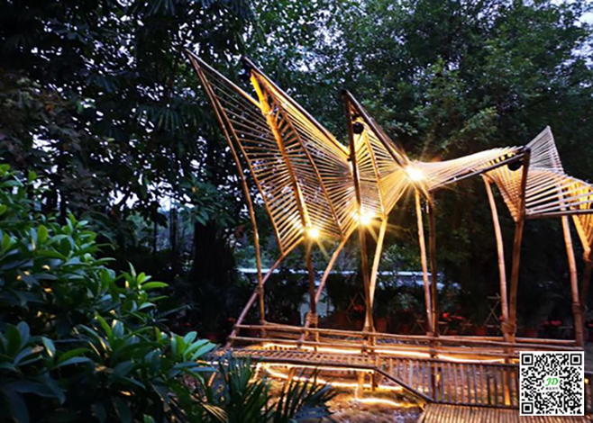 南沙:竹文化藝術節展覽 竹景觀-境道原竹