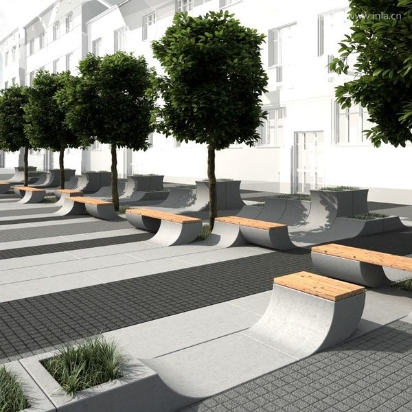 創(chuàng)意座椅樹池設(shè)計意向圖 景觀前線 訪問www.inla.cn下載高清